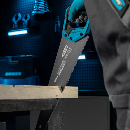 Ножовка по дереву "PIRANHA", 500 мм, 7 TPI, 3D-зуб, тефлоновое покрытие полотна, двухкомпонентная рукоятка Gross по ценам производителя в Краснодаре с доставкой по всей России