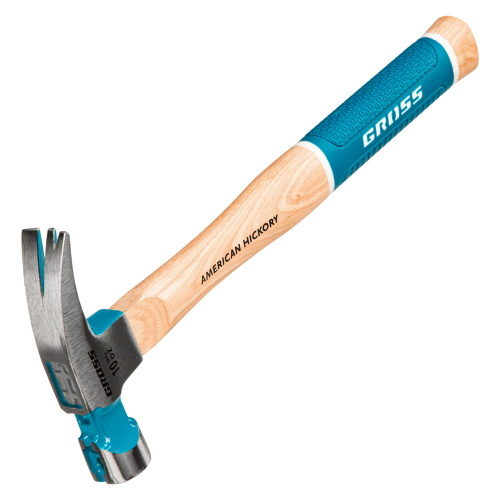 Молоток-гвоздодер, 280 г, угол 75, магнит, обрезиненная рукоятка American hickory GROSS по ценам производителя в Краснодаре с доставкой по всей России