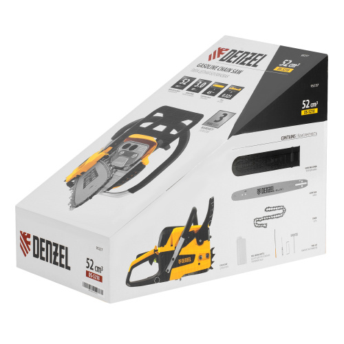 Пила цепная бензиновая DS-5218, шина 45 см, 52 см3, 3 л.с, шаг 0,325, паз 1,5 мм, 72 звена Denzel по ценам производителя в Краснодаре с доставкой по всей России