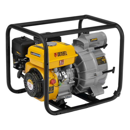 Мотопомпа бензиновая для грязной воды PX-80D7, 7 л.с., 3", 1300 л/мин, глуб 8 м,напор 30 м Denzel по ценам производителя в Краснодаре с доставкой по всей России