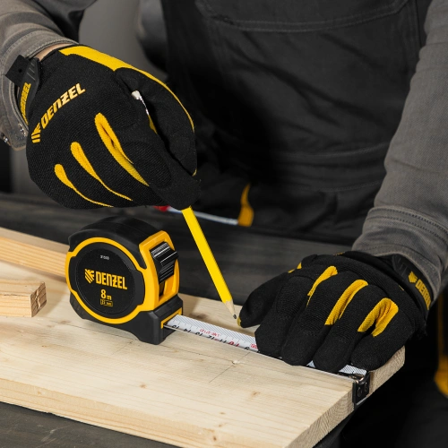 Рулетка 8м х 25мм, двухкомп. корпус, магнитный обрезиненный зацеп Denzel по ценам производителя в Краснодаре с доставкой по всей России