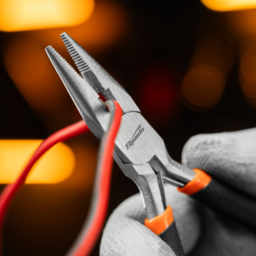 Длинногубцы прямые Mini, 130 мм, никелированные, авторазжим Sparta по ценам производителя в Краснодаре с доставкой по всей России