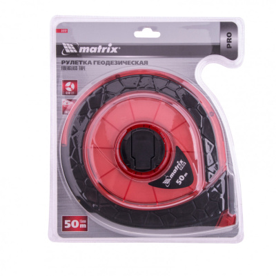 Рулетка геодезическая 50 м х 15 мм, закрытый корпус, фибергласовая лента, двусторонняя шкала, Pro Matrix по ценам производителя в Краснодаре с доставкой по всей России