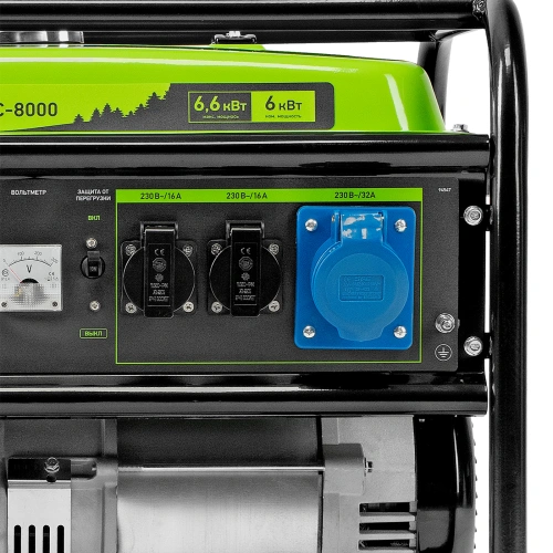 Генератор бензиновый БС-8000, 6,6 кВт, 230В, четырехтактный, 25 л, ручной стартер Сибртех по ценам производителя в Краснодаре с доставкой по всей России