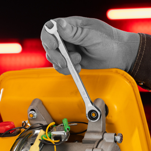 Ключ комбинированный трещоточный, 10 мм, CrV, зеркальный хром Matrix Professional по ценам производителя в Краснодаре с доставкой по всей России