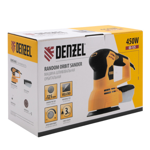 Машина шлифовальная эксцентриковая OS-125, 450 Вт, 6000-12000 об/мин Denzel по ценам производителя в Краснодаре с доставкой по всей России