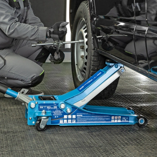 Домкрат гидравлический подкатной, быстрый подъем, 3т Low Profile Quick, 75-515 мм, профессиональный Stels по ценам производителя в Краснодаре с доставкой по всей России