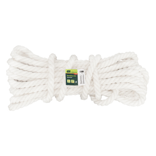 Веревка х/б, D 18 мм, L 11 м, крученая, 567 кгс Сибртех по ценам производителя в Краснодаре с доставкой по всей России