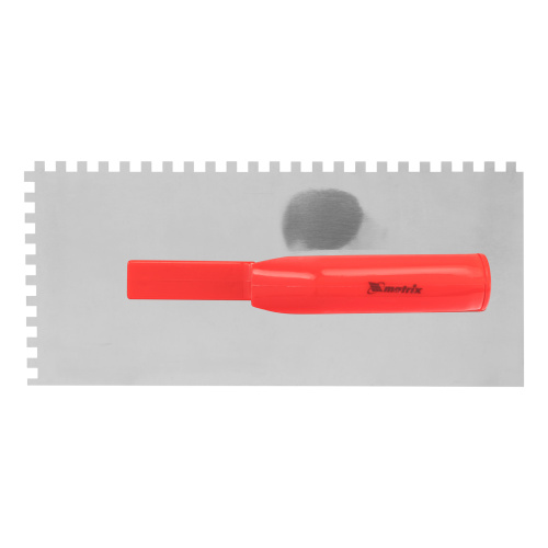 Гладилка стальная, 280 х 130 мм, зеркальная полировка, пластмассовая ручка, зуб 6 х 6 мм Matrix по ценам производителя в Краснодаре с доставкой по всей России