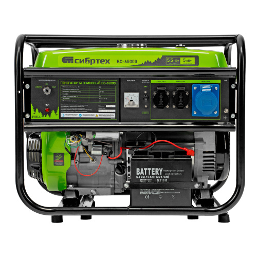 Генератор бензиновый БС-6500Э, 5.5 кВт, 230В, четырехтактный, 25 л, электростартер Сибртех по ценам производителя в Краснодаре с доставкой по всей России