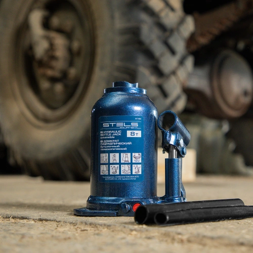Домкрат гидравлический бутылочный телескопический, 8 т, подъем 180-410 мм Stels по ценам производителя в Краснодаре с доставкой по всей России