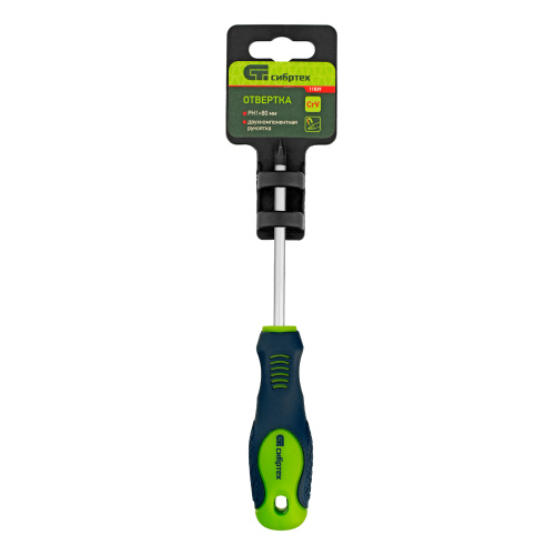 Отвертка, PH1 х 80 мм, CrV, двухкомпонентная рукоятка Сибртех по ценам производителя в Краснодаре с доставкой по всей России