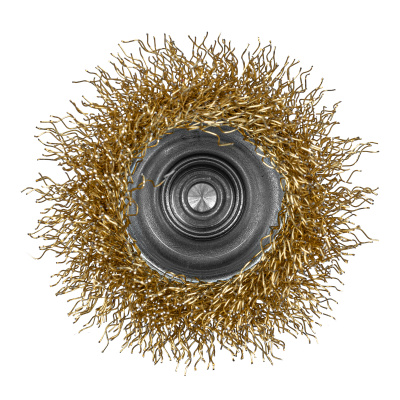 Щетка для дрели, 50 мм, "чашка" со шпилькой, латунированная витая проволока Matrix по ценам производителя в Краснодаре с доставкой по всей России