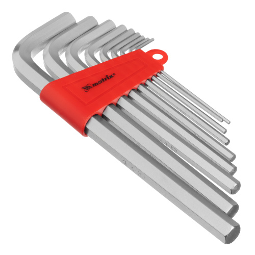 Набор ключей имбусовых HEX, 2-12 мм, CrV, 9 шт, удлиненныее с сатинированным покрытием Matrix по ценам производителя в Краснодаре с доставкой по всей России