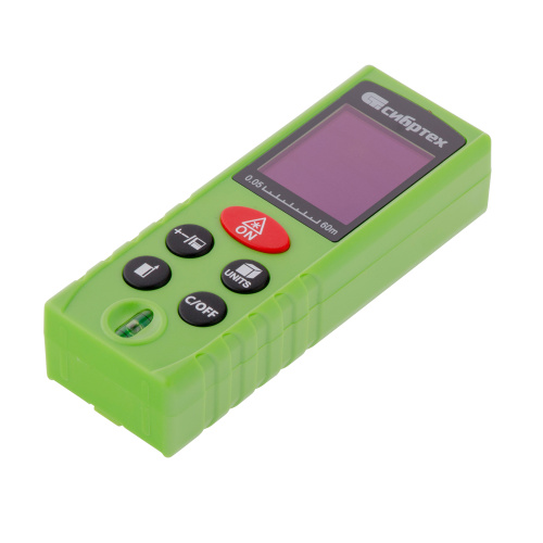 Лазерный дальномер PM-60,60 м,с пузырьковым уровнем Сибртех купить в Москве с доставкой по всей России | ProtosMarket.ru