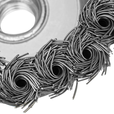 Щетка для УШМ, 100 мм, М14, "чашка", крученая металлическая проволока Сибртех по ценам производителя в Краснодаре с доставкой по всей России