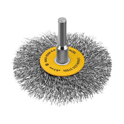 Набор щеток для дрели, 5 Плоских 25-38-50-63-75 мм, шпилька, нерж. вит. проволока Denzel по ценам производителя в Краснодаре с доставкой по всей России