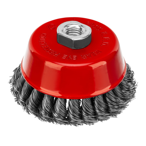 Щетка для УШМ, 100 мм, М14, "чашка", двухрядная, крученая проволока 0.5 мм Matrix по ценам производителя в Краснодаре с доставкой по всей России