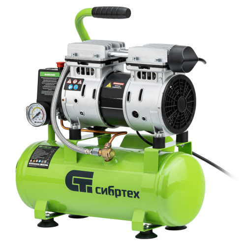 Компрессор безмаслянный малошумный МБ 750/10,750 Вт, 10 л, 150 л/мин Сибртех по ценам производителя в Краснодаре с доставкой по всей России