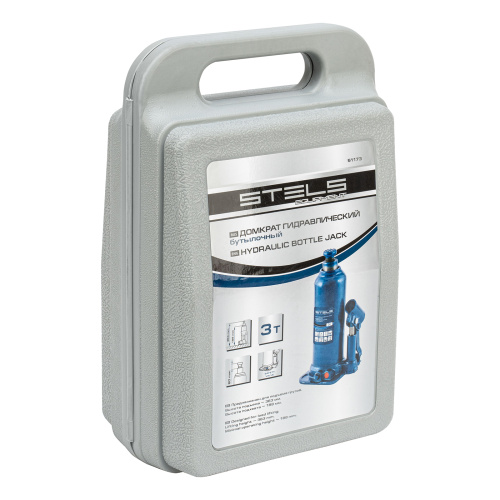 Домкрат гидравлический бутылочный, 3 т, h подъема 188-363 мм, в пластиковом кейсе Stels по ценам производителя в Краснодаре с доставкой по всей России