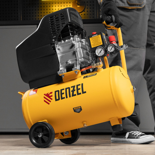 Компрессор воздушный DC1500/24, прямой привод, 1.5 кВт, 24 литра, 220 л/мин Denzel по ценам производителя в Краснодаре с доставкой по всей России