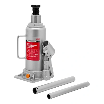 Домкрат гидравлический бутылочный, 10 т, h подъема 230-460 мм Matrix купить в Москве с доставкой по всей России | ProtosMarket.ru