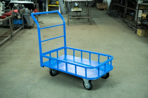 Тележка платформенная TOR ТП-МБ (600х1000) с бортами (колеса 160 мм) по ценам производителя в Краснодаре с доставкой по всей России