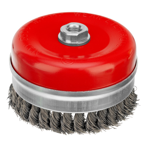 Щетка для УШМ Heavy Duty, 125 мм, М14, "чашка", крученая проволока 0.5 мм Matrix по ценам производителя в Краснодаре с доставкой по всей России