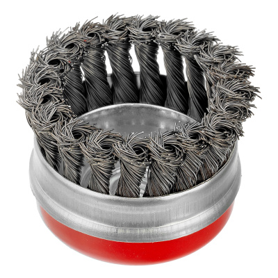 Щетка для УШМ Heavy Duty, 80 мм, М14, "чашка", крученая проволока 0.5 мм Matrix по ценам производителя в Краснодаре с доставкой по всей России