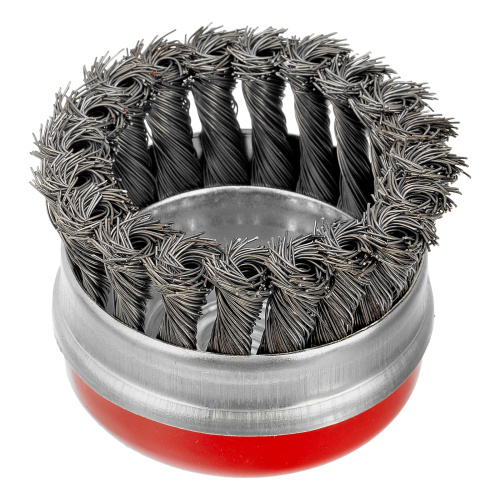 Щетка для УШМ Heavy Duty, 80 мм, М14, "чашка", крученая проволока 0.5 мм Matrix по ценам производителя в Краснодаре с доставкой по всей России