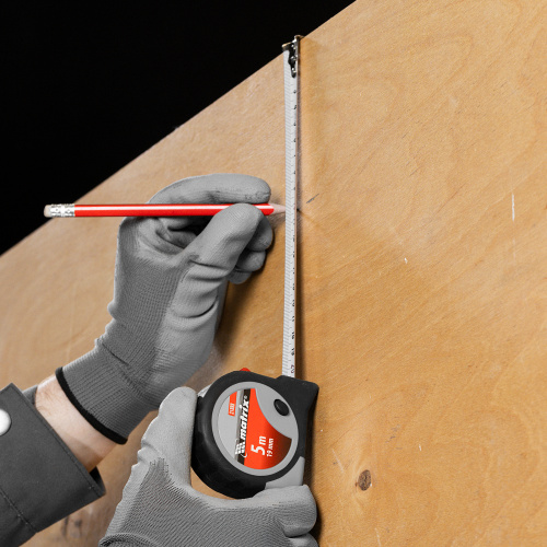 Рулетка Continuous fixation,5 м х 19 мм,двухкомпонентный корпус,плавная фиксация Matrix по ценам производителя в Краснодаре с доставкой по всей России