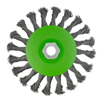 Щетка для УШМ, 125 мм, М14, "тарелка", крученая металлическая проволока Сибртех по ценам производителя в Краснодаре с доставкой по всей России