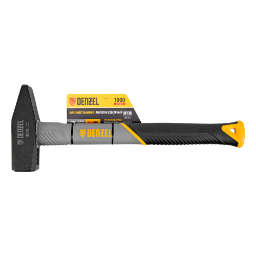 Молоток слесарный, 1000 г, кованый, фибергласовая рукоятка c TPR покрытием Denzel по ценам производителя в Краснодаре с доставкой по всей России