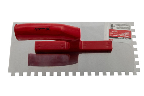 Гладилка из нержавеющей стали, 280 х 130 мм, зеркальная полировка, пластмассовая ручка, зуб 8 х 8 мм Matrix по ценам производителя в Краснодаре с доставкой по всей России