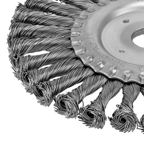 Щетка для УШМ 175 мм, посадка 22.2 мм, плоская, крученая металлическая проволока Сибртех по ценам производителя в Краснодаре с доставкой по всей России