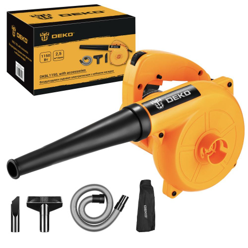 Воздуходувка садовая электрическая DEKO DKBL1150 с набором насадок по ценам производителя в Краснодаре с доставкой по всей России