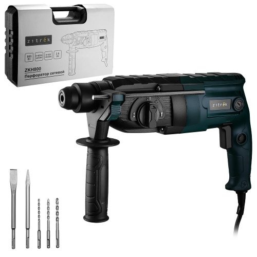 Перфоратор сетевой Zitrek ZKH800 в кейсе, с набором из 5 буров, 800 Вт по ценам производителя в Краснодаре с доставкой по всей России