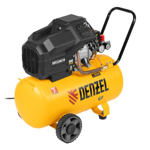 Компрессор воздушный DKV2200/50, Х-PRO 2.2 кВт, 400 л/мин, 50 л Denzel по ценам производителя в Краснодаре с доставкой по всей России