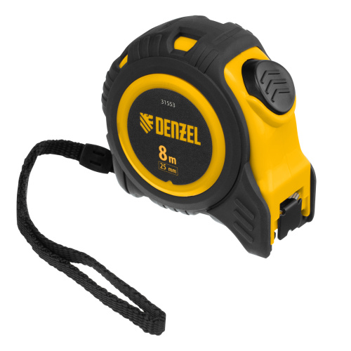 Рулетка 8м х 25мм, обрезиненный корпус, автоматическая фиксация Denzel по ценам производителя в Краснодаре с доставкой по всей России