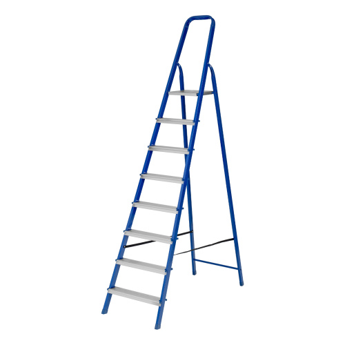 Стремянка, 8 ступеней, стальной профиль, алюминиевые ступени Сибртех по ценам производителя в Краснодаре с доставкой по всей России