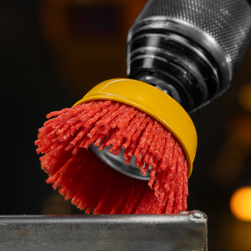 Щетка для дрели, 65 мм, Чашка, со шпилькой, нейлоновая щетина Denzel по ценам производителя в Краснодаре с доставкой по всей России