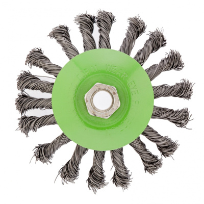 Щетка для УШМ, 115 мм, М14, "тарелка", крученая проволока 0.5 мм Сибртех по ценам производителя в Краснодаре с доставкой по всей России