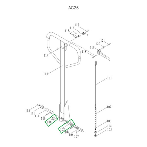 Втулка ручки для гидравлических тележек AC25 по ценам производителя в Краснодаре с доставкой по всей России