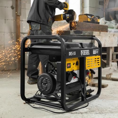 Генератор дизельный DES-55, 5,5 кВт, 230 В, 11 л, ручной стартер Denzel по ценам производителя в Краснодаре с доставкой по всей России