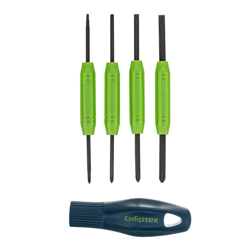 Отвертка со сменными двухсторонними насадками, 8 в 1, пластиковый кейс, CrV Сибртех по ценам производителя в Краснодаре с доставкой по всей России