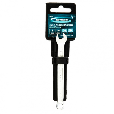 Ключ комбинированный 7 мм, CrV, холодный штамп Gross по ценам производителя в Краснодаре с доставкой по всей России