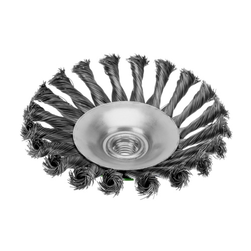 Щетка для УШМ, 125 мм, М14, "тарелка", крученая металлическая проволока Сибртех по ценам производителя в Краснодаре с доставкой по всей России