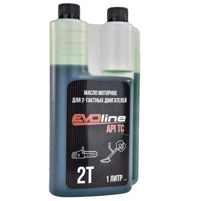 Масло моторное EVOline для 2-х тактных двигателей, полусинтетическое, API TC, 1 л