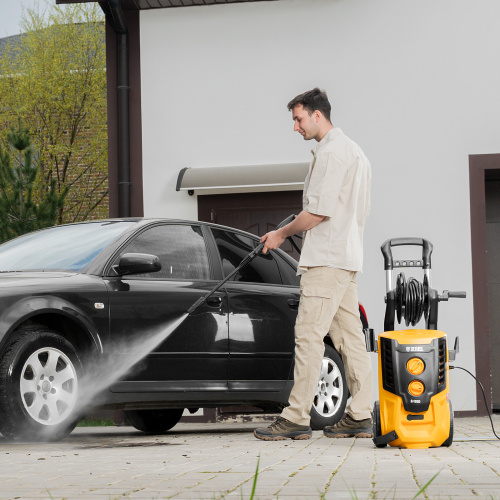 Моечная машина высокого давления R-180D, 2200 Вт, 180 бар, 380 л/ч, с барабаном Denzel по ценам производителя в Краснодаре с доставкой по всей России