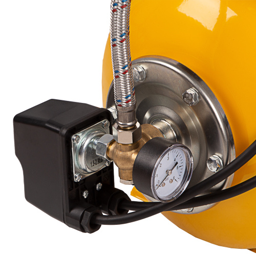 Насосная станция PS1100С, 1100 Вт, 4500 л/ч, ресивер 24 л, подъем 46 м, чугун Denzel по ценам производителя в Краснодаре с доставкой по всей России